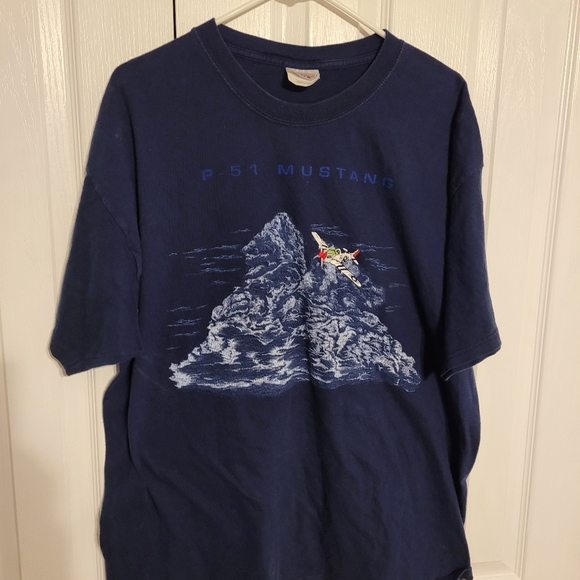 P-51 Mustang Aircraft Graphic Design T Shirt Size XL - Picture 3 of 6